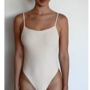 NWT Nonchalant minimalist nude / cream   bodysuit size XS
